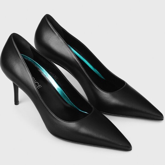 Classic Black Leather Heels main image 5